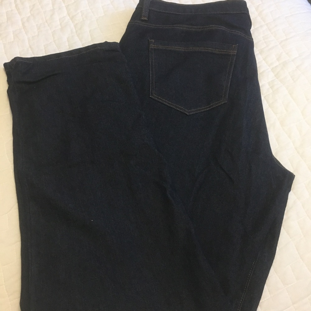 Realtree Women's Straight Leg Jeans - Dark Blue Flannel Lined.